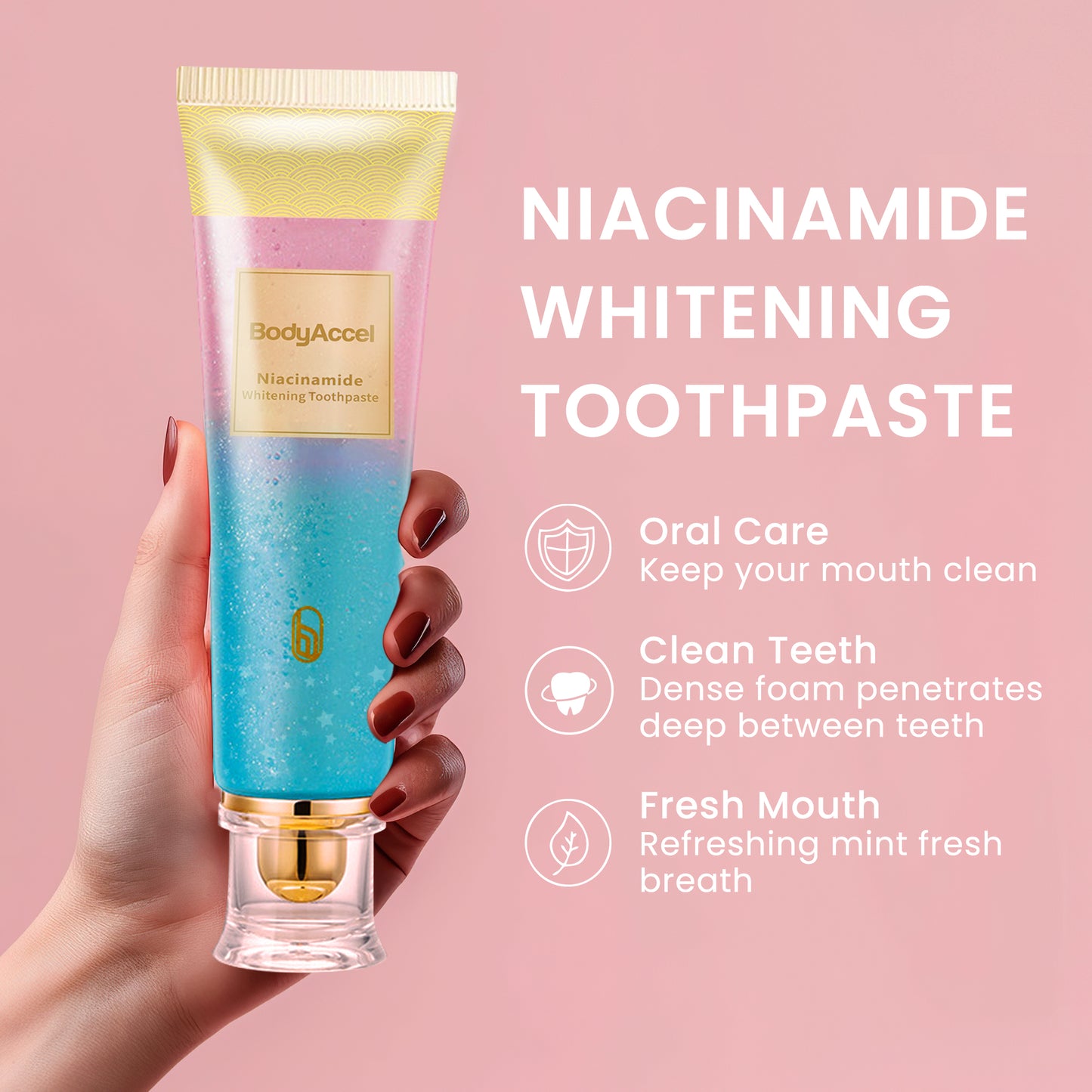 🔥🔥BodyAccel 【Triple Whitening】Niacinamide Whitening Toothpaste