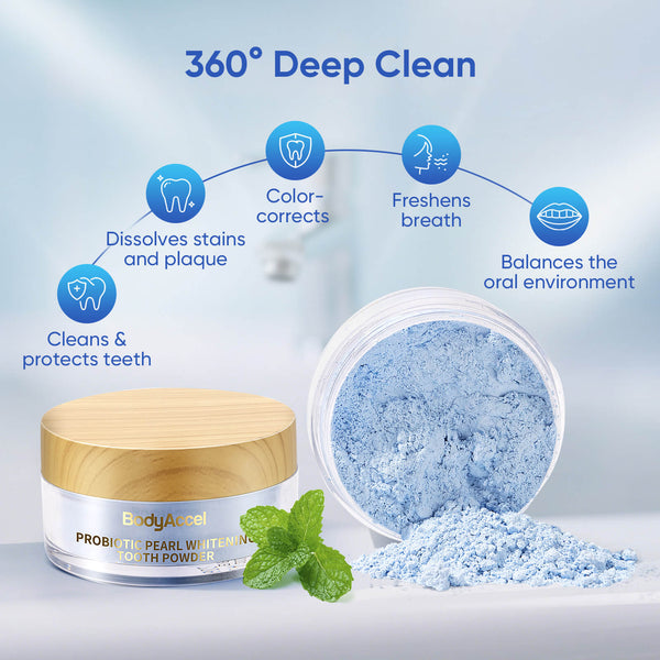 BodyAccel Probiotic Pearl Whitening Tooth Powder