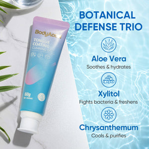 Gel limpiador lingual BodyAccel con cepillo lingual