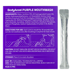 BodyAccel Purple Mouthwash - Teeth Whitening, Color Correcting Whitening Mouthwash